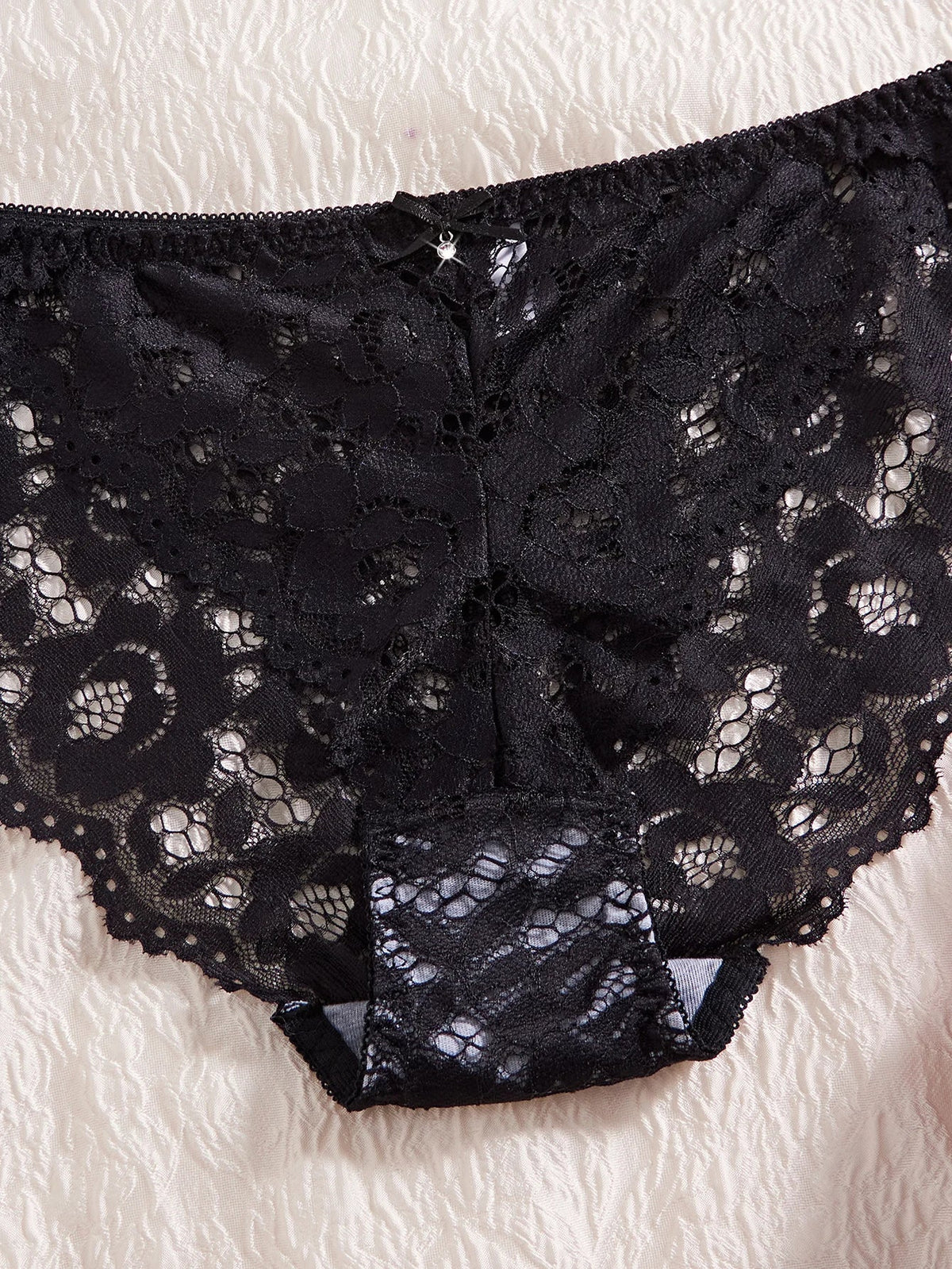 Lace Patchwork Push-Up Bra Set